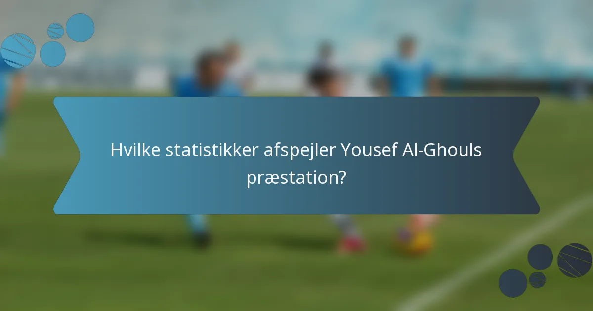 Hvilke statistikker afspejler Yousef Al-Ghouls præstation?